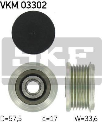 SKF VKM 03302 механизм свободного хода генератора на PEUGEOT 407 SW (6E_)