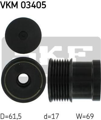 SKF VKM 03405 механизм свободного хода генератора на FORD TRANSIT фургон (FA_ _)