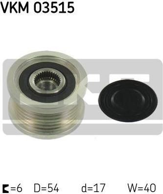 SKF VKM 03515 механизм свободного хода генератора на OPEL ASTRA GTC J