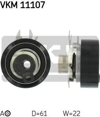 SKF VKM 11107 натяжной ролик, ремень грм на VW POLO Variant (6KV5)
