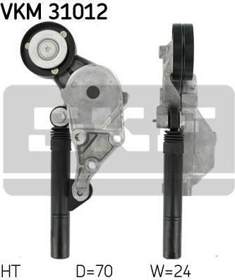 SKF VKM 31012 натяжной ролик, поликлиновой ремень на VW GOLF IV (1J1)