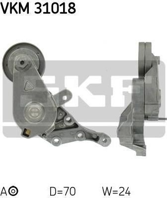 SKF VKM 31018 натяжной ролик, поликлиновой ремень на VW CADDY II фургон (9K9A)