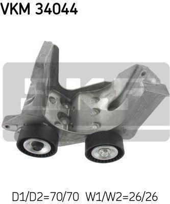 SKF VKM 34044 натяжной ролик, поликлиновой ремень на FORD KA (RB_)