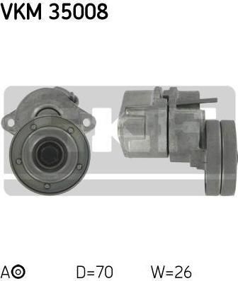 SKF VKM 35008 натяжной ролик, поликлиновой ремень на OPEL ASTRA F Наклонная задняя часть (53_, 54_, 58_, 59_)