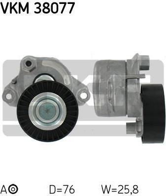 SKF VKM 38077 натяжной ролик, поликлиновой ремень на MERCEDES-BENZ GLK-CLASS (X204)