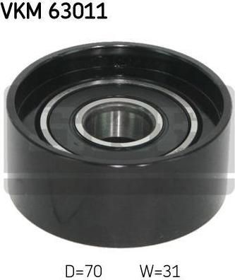 SKF VKM 63011 Ролик ведущий натяжной, поликлиновой ремень