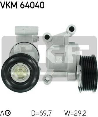 SKF VKM 64040 натяжной ролик, поликлиновой ремень на MAZDA 3 седан (BK)