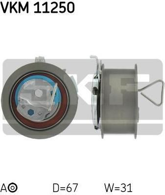 SKF VKM11250 Ролик ремня ГРМ AUDI A3/A4/A6/VW GOLF IV/V/PASSAT 1.9TDI/2.0TDI натяжной (038109243M)