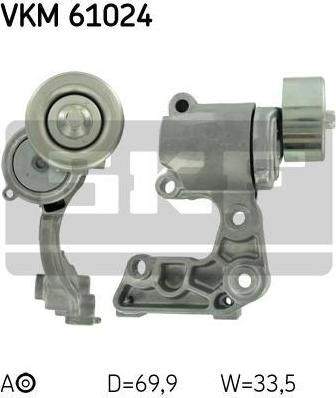 SKF VKM61024 Ролик-натяжитель LEXUS GS, IS, IS C (16620-31021)