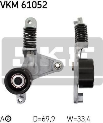 SKF VKM61052 Натяжитель приводного ремня TOYOTA Rav4 III 2,4(2AZFE) 08-> TOYOTA Rav4 III 05-> (16620-0H020)