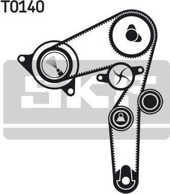 SKF VKMA 02176 комплект ремня грм на FIAT STILO (192)