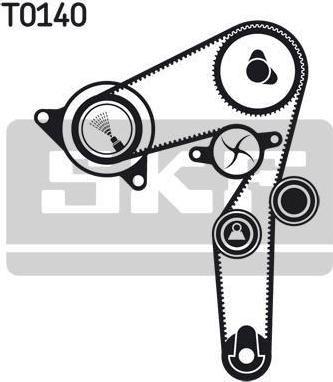 SKF VKMA 05193 комплект ремня грм на OPEL ASTRA H GTC (L08)