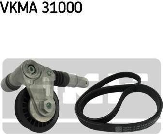 SKF VKMA 31000 поликлиновой ременный комплект на SKODA SUPERB (3U4)