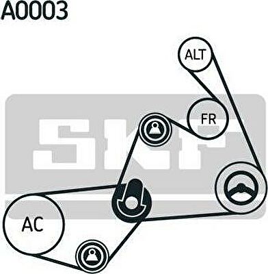 SKF VKMA 31020 поликлиновой ременный комплект на SKODA SUPERB (3U4)