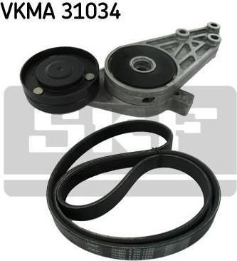 SKF VKMA 31034 поликлиновой ременный комплект на SKODA SUPERB (3U4)