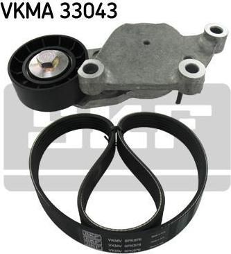 SKF VKMA 33043 поликлиновой ременный комплект на VOLVO S80 II (AS)