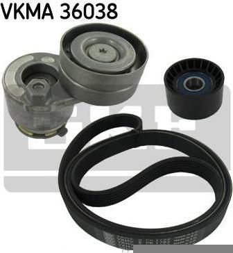 SKF VKMA 36038 поликлиновой ременный комплект на OPEL VIVARO фургон (F7)