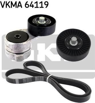 SKF VKMA 64119 поликлиновой ременный комплект на KIA RIO III седан (UB)