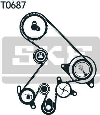 SKF VKMA 91303 комплект ремня грм на TOYOTA COROLLA Liftback (_E11_)
