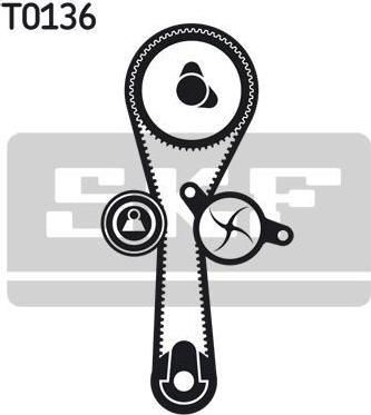 SKF VKMA06010 К-т ремня ГРМ RENAULT E7J/K7M Clio1.41.6L/Kangoo 1.4L/Megane 1.41.6L/R19 1.4L (GT35522 OE 8200102612 +96Z) (7701472675)