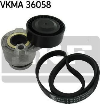 SKF VKMA36058 ремкомплект ремня НО Renault Megane/Kangoo/Modus/Scenic 1.4 16V/1.6/1.6 16V/1.5dCi 02>