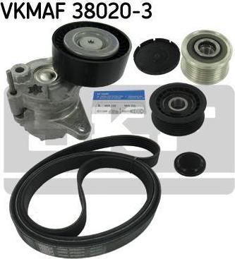 SKF VKMAF 38020-3 поликлиновой ременный комплект на MERCEDES-BENZ M-CLASS (W163)