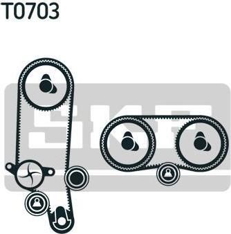 SKF VKMC 01122 водяной насос + комплект зубчатого ремня на SKODA FABIA Combi