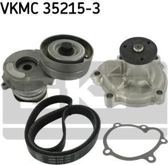 SKF VKMC 35215-3 водяной насос + комплект ручейковых ремней на OPEL CORSA C (F08, F68)
