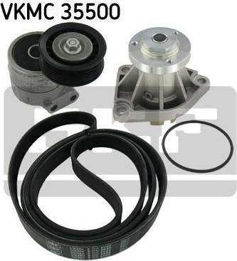 SKF VKMC 35500 водяной насос + комплект ручейковых ремней на OPEL VECTRA B Наклонная задняя часть (38_)