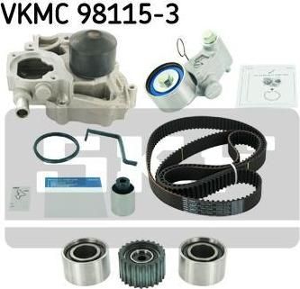 SKF VKMC 98115-3 водяной насос + комплект зубчатого ремня на SUBARU FORESTER (SG)