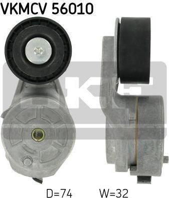SKF VKMCV 56010 натяжной ролик, поликлиновой ремень на SCANIA P,G,R,T - series