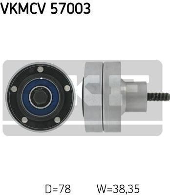 SKF VKMCV 57003 Ролик ведущий натяжной, поликлиновой ремень