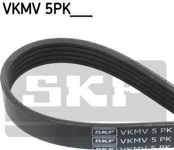 SKF VKMV5PK890 Ремень поликлиновой 3 (E36) 320i. 325i 90-98. 5 (E34) 520i 24V/525i 24V 89-95. 5 (E39) 520i. 523i. 528i 95-00. TOYOTA Corolla 1.4/1.3 87-92. VOLVO S40 II 2.4/T5 2.5L 04- (5PK888)
