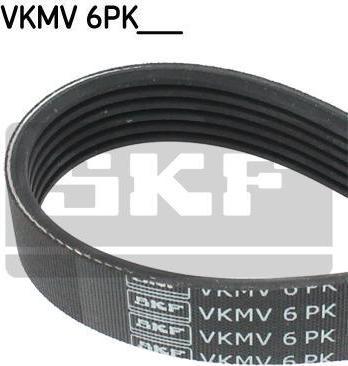 SKF VKMV6PK1250 Ремень поликлиновой OPEL Corsa C/Astra G/H /Meriva/Zafira 1.7DTI 16V 00-> (6PK1250)