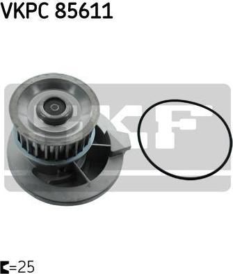 SKF VKPC85611 Насос водяной OPEL ASTRA,OMEGA,VECTRA/CHEVROLET CAPTIVA,LACETTI 1.7D-2.4 (13 34 139)