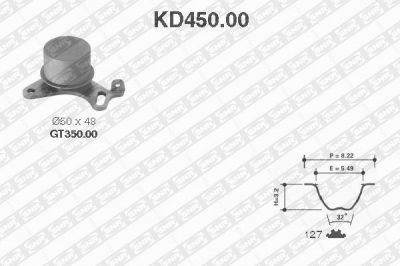 SNR KD450.00 комплект ремня грм на 3 (E21)