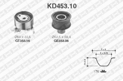 SNR KD453.10 комплект ремня грм на OPEL KADETT E Combo (38_, 48_)