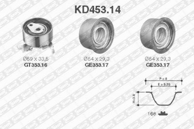 SNR KD453.14 комплект ремня грм на OPEL SPEEDSTER