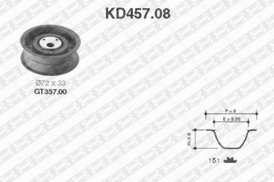 SNR KD457.08 комплект ремня грм на VW PASSAT Variant (3A5, 35I)