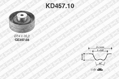 SNR KD457.10 комплект ремня грм на VW LT 28-35 I автобус (281-363)