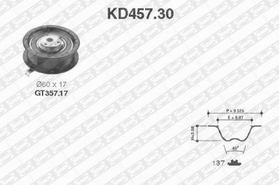SNR KD457.30 комплект ремня грм на SKODA FELICIA I (6U1)