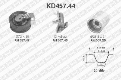 SNR KD457.44 комплект ремня грм на VW BORA универсал (1J6)