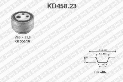 SNR KD458.23 комплект ремня грм на FIAT REGATA (138)