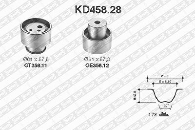 SNR KD458.28 комплект ремня грм на FIAT DUCATO фургон (230L)