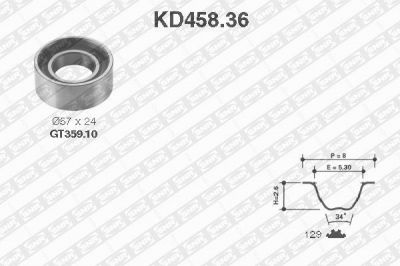 SNR KD458.36 комплект ремня грм на FIAT PUNTO (188)