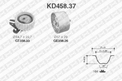SNR KD458.37 комплект ремня грм на FIAT MAREA Weekend (185)