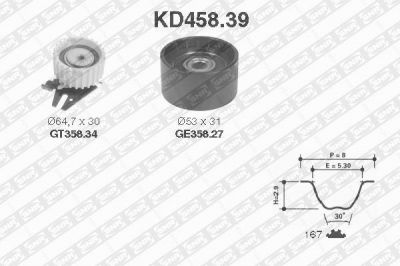 SNR KD458.39 комплект ремня грм на FIAT MAREA (185)