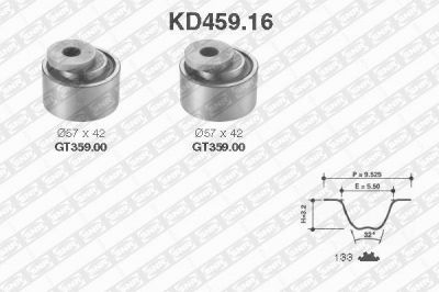 SNR KD459.16 комплект ремня грм на PEUGEOT 309 II (3C, 3A)