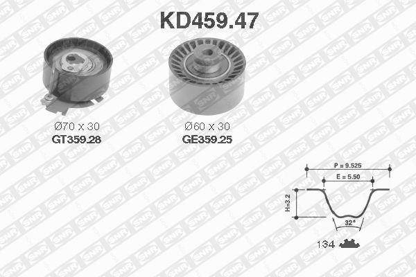 SNR KD459.47 Ремкомплект ГРМ CITROEN/PEUGEOT (0831L2)