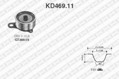 SNR KD469.11 комплект ремня грм на TOYOTA COROLLA FX Compact (E8B)